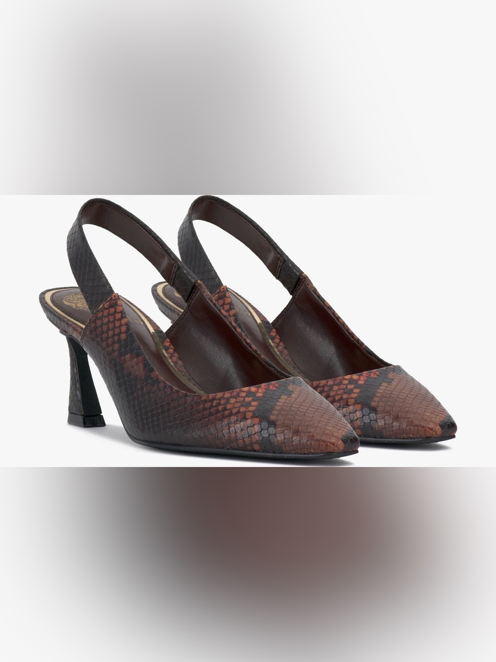 NIB Vince Camuto Samila Slingback Dusk Multi Snakeskin Heels - Sizes 7.5 & 8